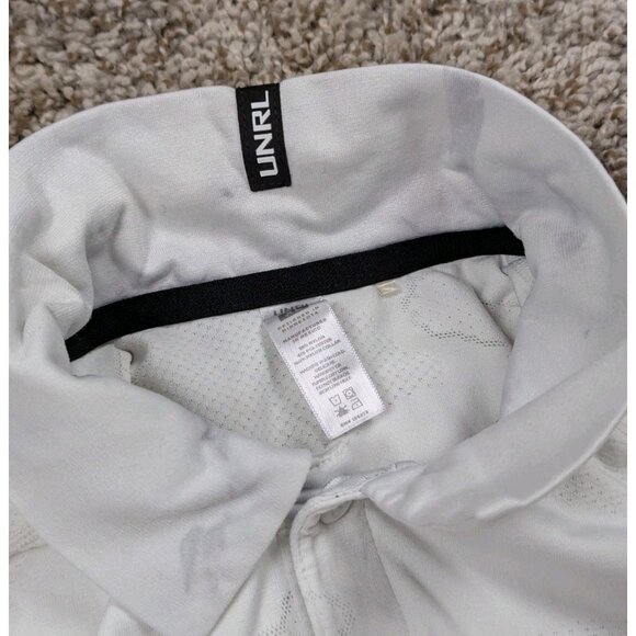 UNRL Golf Polo Shirt Mens XL White Camo Print Barstool Sports Performance - Picture 4 of 8